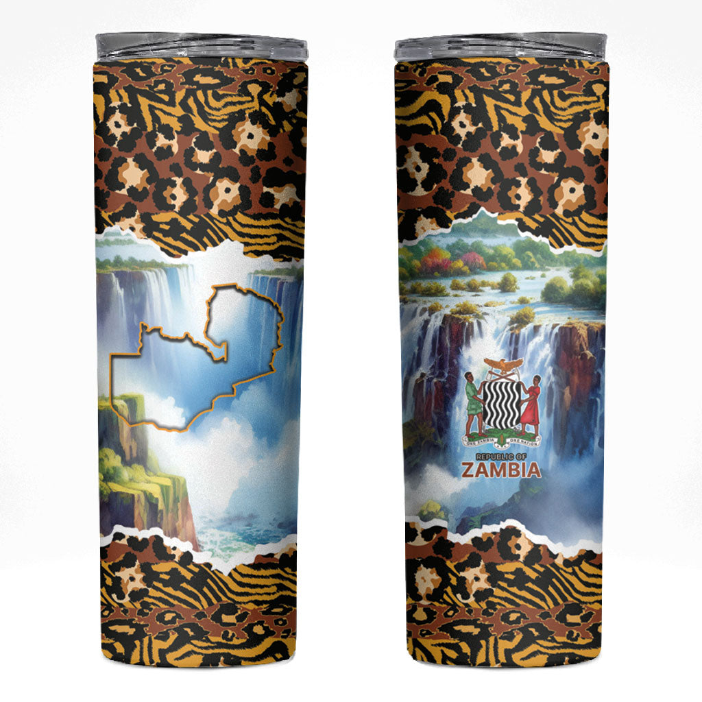 Zambian Heritage Independence 1964 Skinny Tumbler Traditional African Seamless Pattern