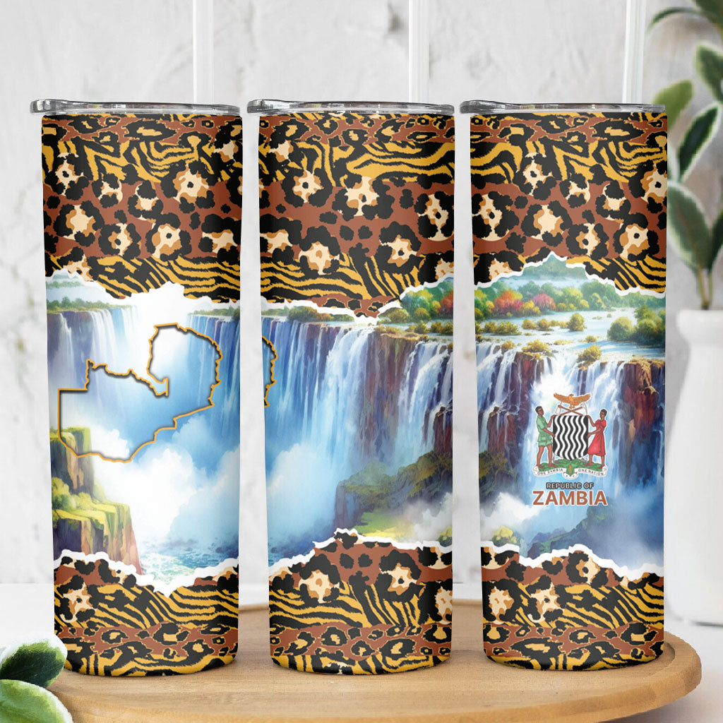 Zambian Heritage Independence 1964 Skinny Tumbler Traditional African Seamless Pattern