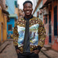 Zambian Heritage Independence 1964 Sleeve Zip Bomber Jacket Traditional African Seamless Pattern