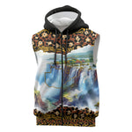 Zambian Heritage Independence 1964 Sleeveless Zip Hoodie Traditional African Seamless Pattern