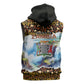 Zambian Heritage Independence 1964 Sleeveless Zip Hoodie Traditional African Seamless Pattern