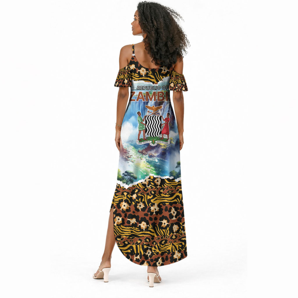 Zambian Heritage Independence 1964 Summer Maxi Dress Traditional African Seamless Pattern