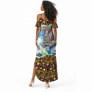 Zambian Heritage Independence 1964 Summer Maxi Dress Traditional African Seamless Pattern