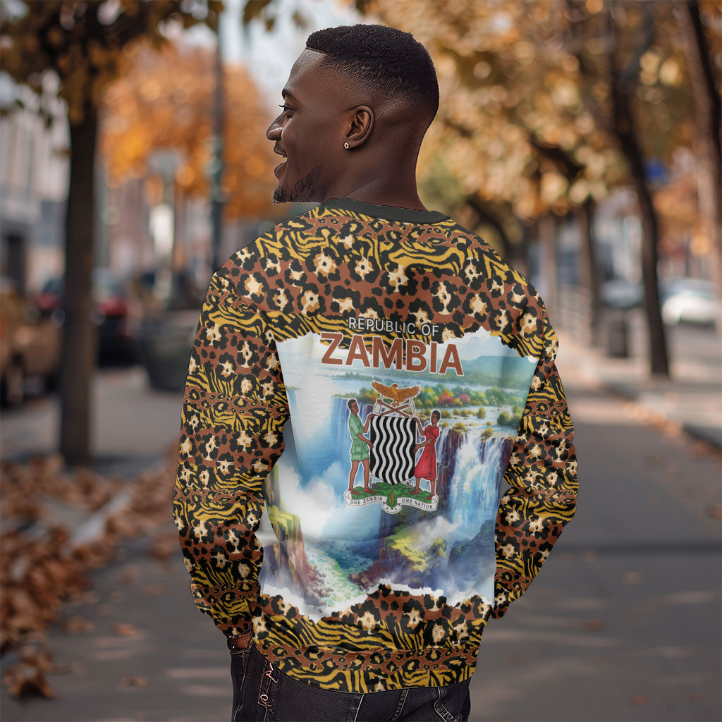 Zambian Heritage Independence 1964 Sweatshirt Traditional African Seamless Pattern