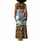 Zambian Heritage Independence 1964 Tank Maxi Dress Traditional African Seamless Pattern