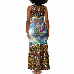 Zambian Heritage Independence 1964 Tank Maxi Dress Traditional African Seamless Pattern