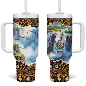 Zambian Heritage Independence 1964 Tumbler With Handle Traditional African Seamless Pattern