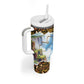 Zambian Heritage Independence 1964 Tumbler With Handle Traditional African Seamless Pattern