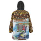 Zambian Heritage Independence 1964 Wearable Blanket Hoodie Traditional African Seamless Pattern