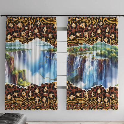 Zambian Heritage Independence 1964 Window Curtain Traditional African Seamless Pattern