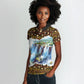 Zambian Heritage Independence 1964 Women Polo Shirt Traditional African Seamless Pattern