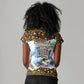 Zambian Heritage Independence 1964 Women V-Neck T-Shirt Traditional African Seamless Pattern