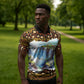Zambian Heritage Independence 1964 Zipper Polo Shirt Traditional African Seamless Pattern