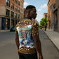 Zambian Heritage Independence 1964 Zipper Polo Shirt Traditional African Seamless Pattern