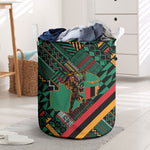 Zambia Victoria Falls Laundry Basket Indigenous Wild Animal Skins Tribal Patchwork
