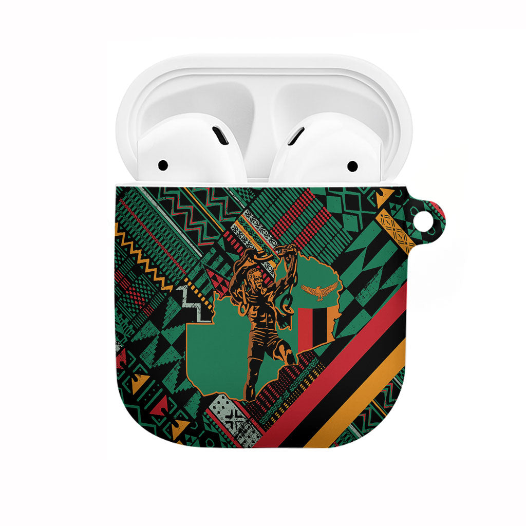 Zambia Victoria Falls AirPods Case Indigenous Wild Animal Skins Tribal Patchwork