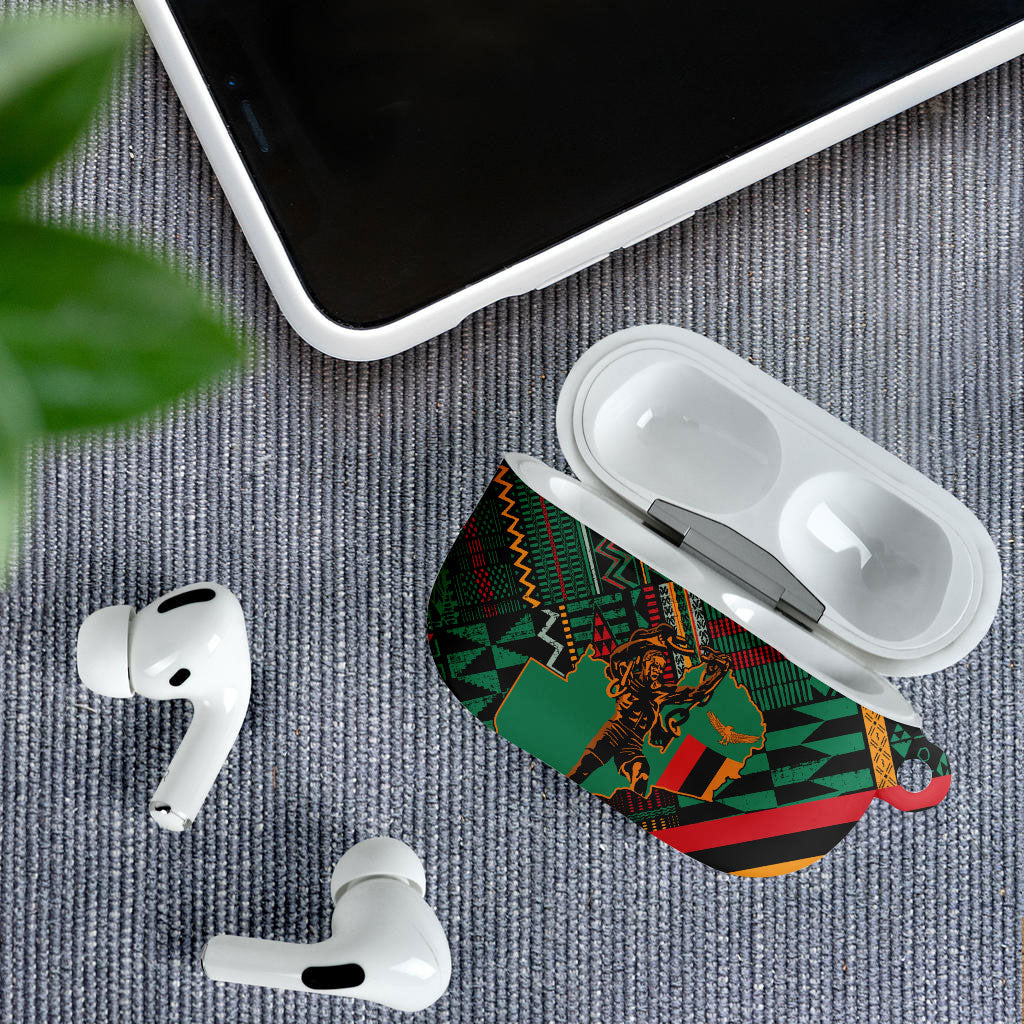 Zambia Victoria Falls AirPods Case Indigenous Wild Animal Skins Tribal Patchwork