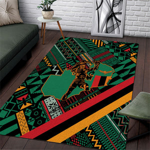 Zambia Victoria Falls Area Rug Indigenous Wild Animal Skins Tribal Patchwork