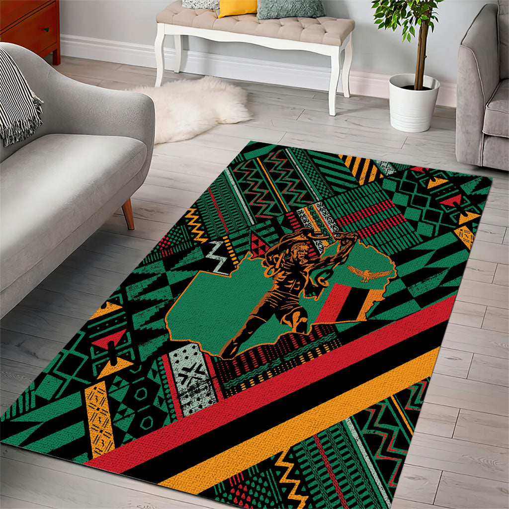 Zambia Victoria Falls Area Rug Indigenous Wild Animal Skins Tribal Patchwork