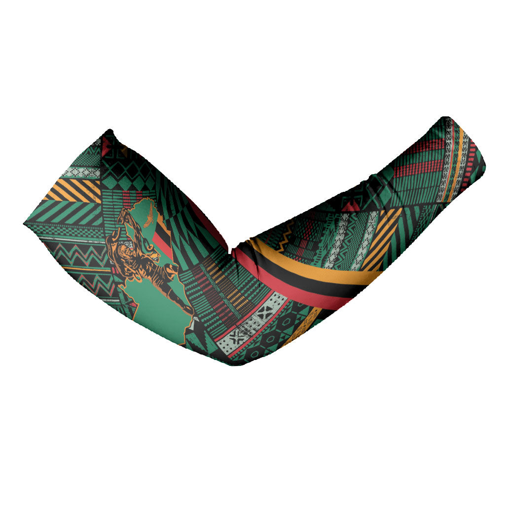 Zambia Victoria Falls Arm Sleeves Indigenous Wild Animal Skins Tribal Patchwork