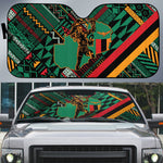 Zambia Victoria Falls Auto Sun Shade Indigenous Wild Animal Skins Tribal Patchwork