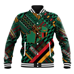 Zambia Victoria Falls Baseball Jacket Indigenous Wild Animal Skins Tribal Patchwork