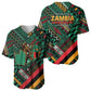 Zambia Victoria Falls Baseball Jersey Indigenous Wild Animal Skins Tribal Patchwork
