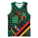 Zambia Victoria Falls Basketball Jersey Indigenous Wild Animal Skins Tribal Patchwork