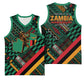 Zambia Victoria Falls Basketball Jersey Indigenous Wild Animal Skins Tribal Patchwork