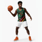 Zambia Victoria Falls Basketball Jersey Indigenous Wild Animal Skins Tribal Patchwork