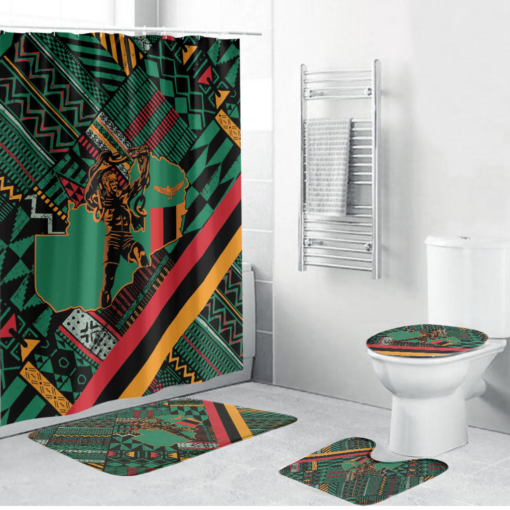 Zambia Victoria Falls Bathroom Set Indigenous Wild Animal Skins Tribal Patchwork