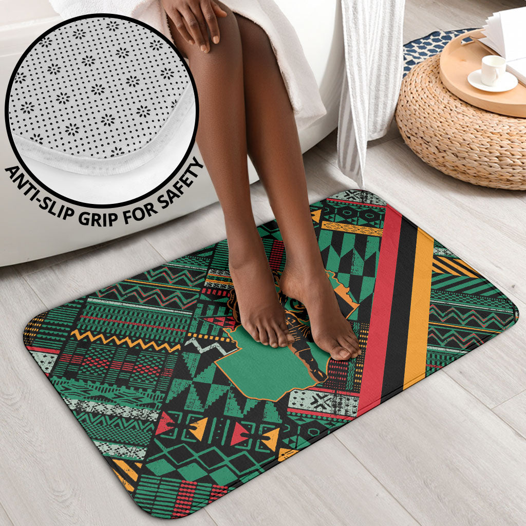 Zambia Victoria Falls Bathroom Set Indigenous Wild Animal Skins Tribal Patchwork