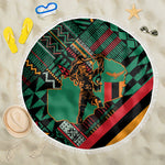 Zambia Victoria Falls Beach Blanket Indigenous Wild Animal Skins Tribal Patchwork
