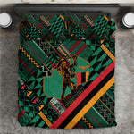 Zambia Victoria Falls Bedding Set Indigenous Wild Animal Skins Tribal Patchwork