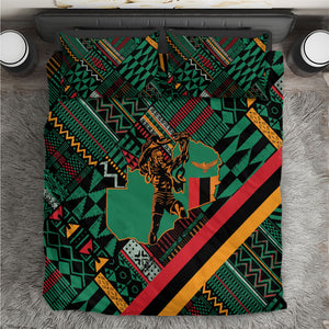Zambia Victoria Falls Bedding Set Indigenous Wild Animal Skins Tribal Patchwork