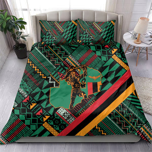Zambia Victoria Falls Bedding Set Indigenous Wild Animal Skins Tribal Patchwork