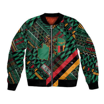 Zambia Victoria Falls Bomber Jacket Indigenous Wild Animal Skins Tribal Patchwork