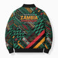 Zambia Victoria Falls Bomber Puffer Jacket Indigenous Wild Animal Skins Tribal Patchwork
