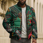 Zambia Victoria Falls Bomber Puffer Jacket Indigenous Wild Animal Skins Tribal Patchwork