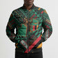 Zambia Victoria Falls Bomber Puffer Jacket Indigenous Wild Animal Skins Tribal Patchwork