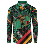 Zambia Victoria Falls Button Sweatshirt Indigenous Wild Animal Skins Tribal Patchwork