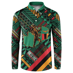 Zambia Victoria Falls Button Sweatshirt Indigenous Wild Animal Skins Tribal Patchwork