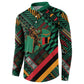 Zambia Victoria Falls Button Sweatshirt Indigenous Wild Animal Skins Tribal Patchwork