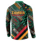 Zambia Victoria Falls Button Sweatshirt Indigenous Wild Animal Skins Tribal Patchwork