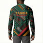Zambia Victoria Falls Button Sweatshirt Indigenous Wild Animal Skins Tribal Patchwork