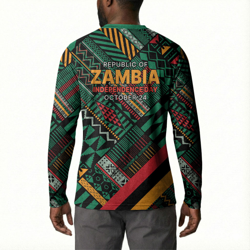 Zambia Victoria Falls Button Sweatshirt Indigenous Wild Animal Skins Tribal Patchwork