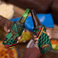 Zambia Victoria Falls 4 in 1 Can Cooler Tumbler Indigenous Wild Animal Skins Tribal Patchwork