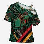 Zambia Victoria Falls Cross Shoulder Shirt Indigenous Wild Animal Skins Tribal Patchwork