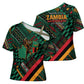 Zambia Victoria Falls Cross Shoulder Shirt Indigenous Wild Animal Skins Tribal Patchwork