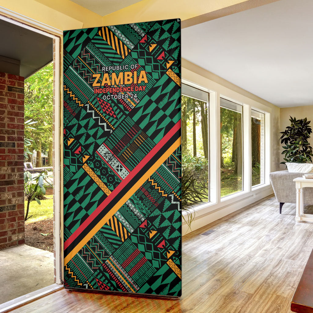Zambia Victoria Falls Door Cover Indigenous Wild Animal Skins Tribal Patchwork